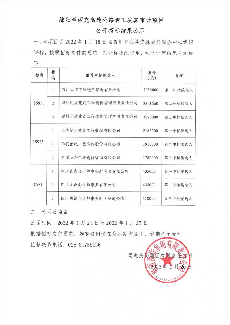 1642649028253567.jpg 绵阳至西充高速公路竣工决算审计中标公示(挂集团)_00.jpg